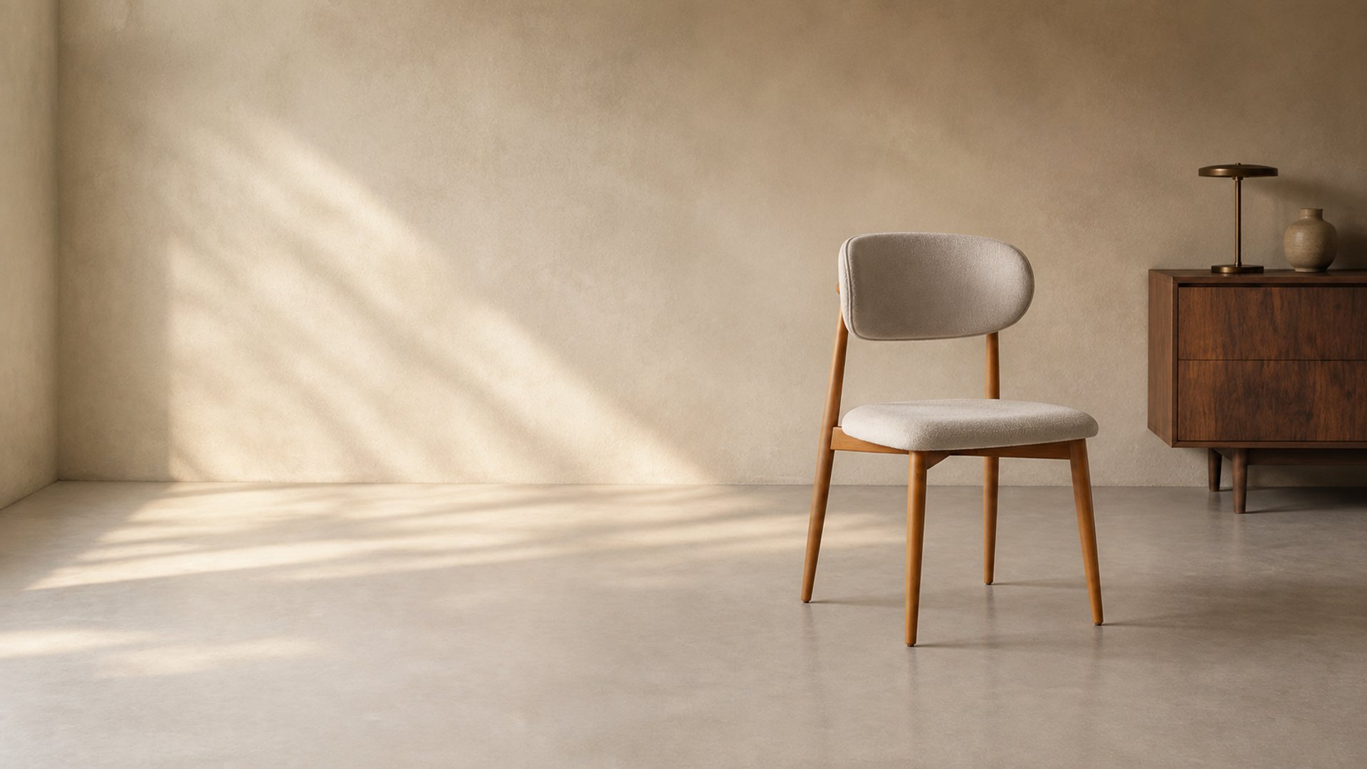 Polo chair in a quiet, sunlit interior